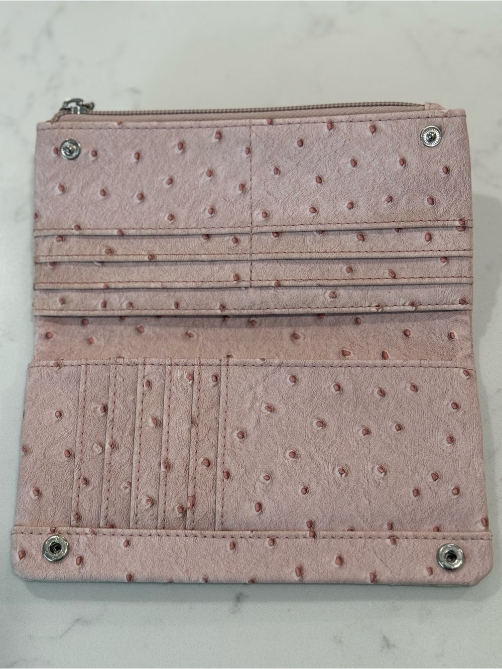 GUESS Pink and Cream Two-Piece Tote and Wallet Set with Rhinestone Plaques - Picture 2 of 3